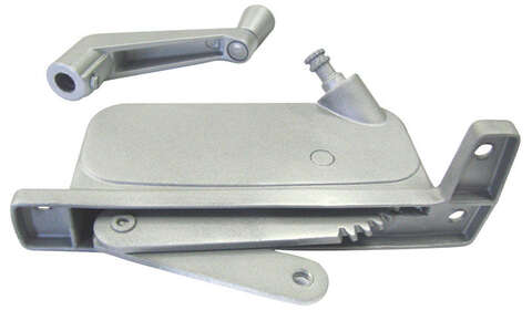 Barton Kramer Silver Aluminum Right Awning Window Operator For Security Windows