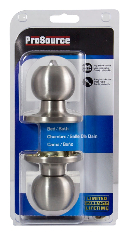 ProSource T3P10V-PS Privacy Lockset, Tubular Design, Stainless Steel