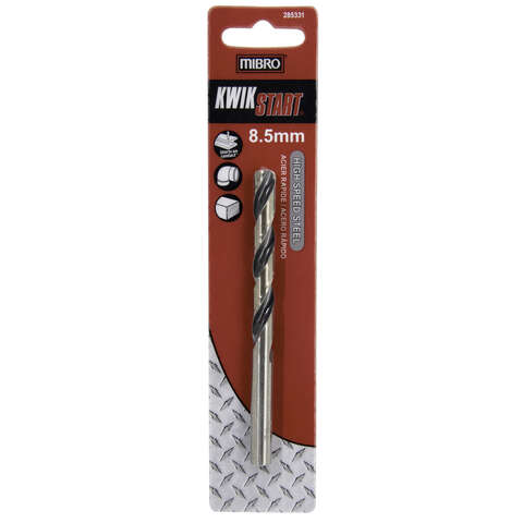 MIBRO 8.5 mm X 4-3/4 in. L High Speed Steel Metric Drill Bit Round Shank 1 pc