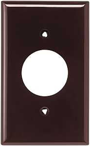 Eaton Wiring Devices 5131B-BOX Single Receptacle Wallplate, 4-1/2 in L, 2-3/4 in W, 1 -Gang, Nylon, Brown, Pack of 15
