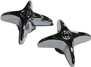 Plumb Pak PP805-112 Faucet Handle, V-Grip, For: Sink and Faucets, Chrome Plated