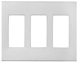 Eaton Cooper Wiring PJS PJS263SG-SP-L Wallplate, 4.87 in L, 6-3/4 in W, 3 -Gang, Polycarbonate, Silver Granite