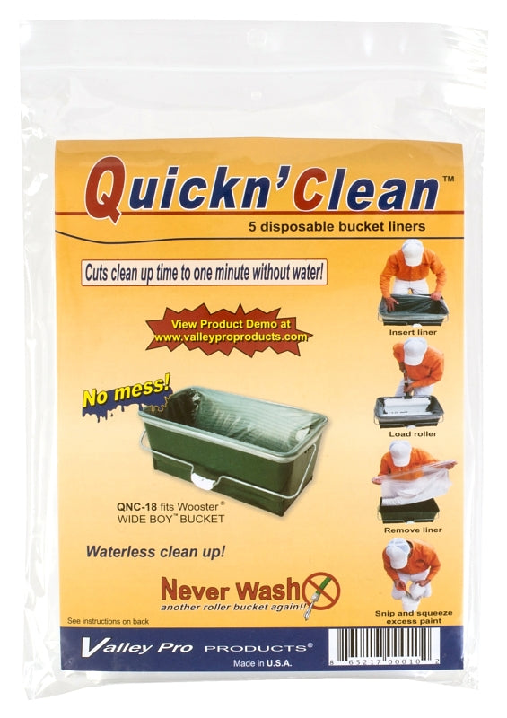 Wooster R472 Series Paint Bucket Liner, Specifications: 5 gal Bucket Capacity, Plastic