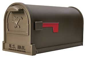 Gibraltar Mailboxes Arlington Series AR15T000 Mailbox, 1475 cu-in Capacity, Galvanized Steel, Bronze, 9-1/2 in W