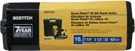 Bostitch BTFP71917 Finish Nailer Kit, 100 Magazine, Glue Collation, 2-1/2 in Fastener