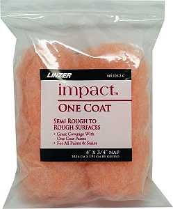 Linzer MR 105-2 4IN Paint Roller Cover, 3/4 in Thick Nap, 4 in L, Knit Fabric Cover, Pack of 6