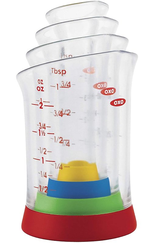 Good Grips 1263680 Mini Measuring Beaker Set, Plastic, Assorted