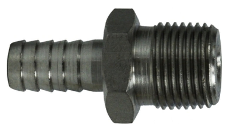 Midland Industries 73956FT Adapter, 1-1/4 in, Hose Barb, 1-1/4 in, MIP, 304 Stainless Steel