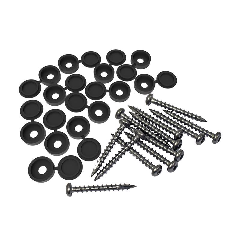 Barrette Outdoor Living No. 8 X 1-1/2 in. L Square Black Coarse Screen Panel Fastener Kit 12 pk