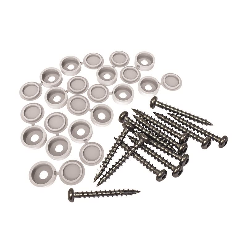 Barrette Outdoor Living No. 8 X 1.5 in. L Square White Coarse Screen Panel Fastener Kit 12 pk