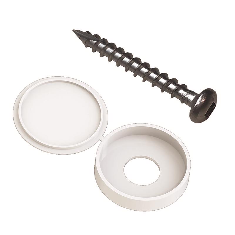 Barrette Outdoor Living No. 8 X 1.5 in. L Square White Coarse Screen Panel Fastener Kit 12 pk