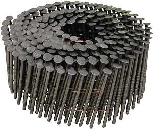 Bostitch C6R99BC Series Framing Nail, Coil Collation, 2 in L, Steel, Ring Shank