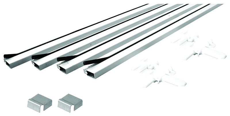Make-2-Fit PL 7813 Screen Frame Kit, 4 ft L x 3/4 in W Dimensions, Aluminum, White, Painted, 8-Piece