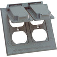 Sigma Engineered Solutions Square Die-Cast Metal 2 gang 4.54 in. H X 4.54 in. W Duplex Box Cover