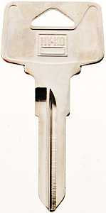 Hy-Ko 11010VL6 Automotive Key Blank, Brass, Nickel, For: Volvo Vehicle Locks, VL6 Key Number, Pack of 10