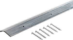 M-D 78006 Carpet Trim, 36 in L, 7/8 in W, Fluted Surface, Aluminum, Silver