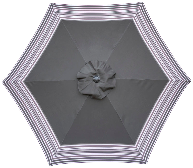 Seasonal Trends 59793 Tilt/Crank Market Umbrella, 94.4 in H, 106.2 in W Canopy, 106.2 in L Canopy, Hexagonal Canopy