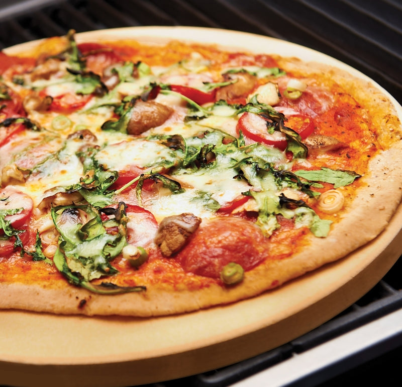 Broil King 69814 Grilling Stone, Round, 15 in Dia, Ceramic, Orange