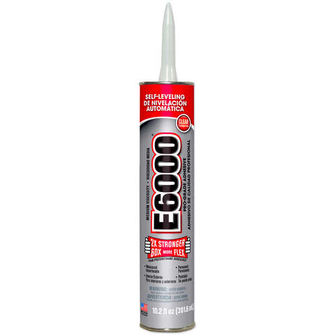 E6000 Polyurethane Industrial Adhesive 10.2 oz, Pack of 12