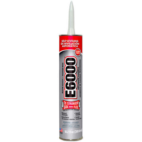 E6000 Polyurethane Industrial Adhesive 10.2 oz, Pack of 12