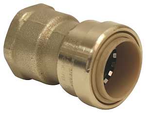 B & K ProLine Series 630-204HC Adapter, 3/4 in, Push-Fit x MPT, Brass