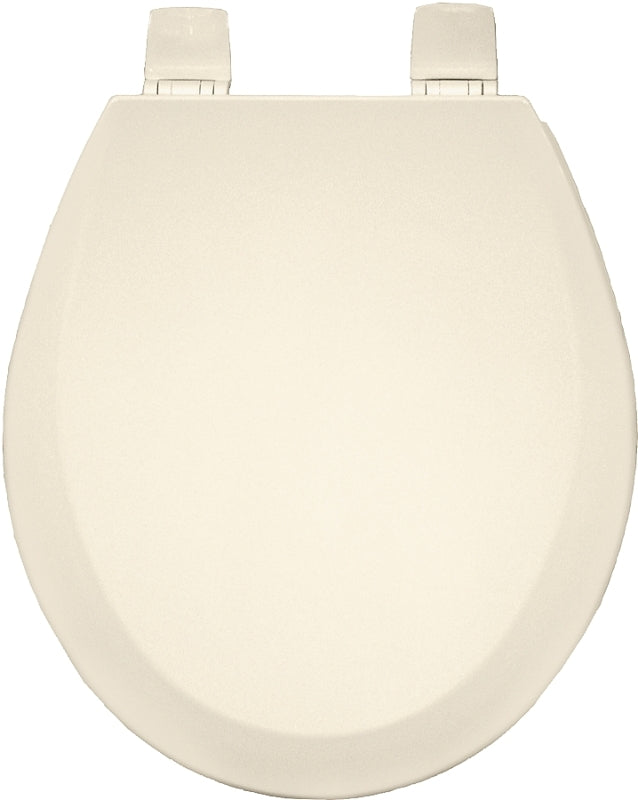 Bemis 500PROAR-006 Toilet Seat, Round, Molded Wood, Beige, Adjustable Hinge