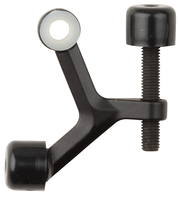 National Hardware N830-123 Hinge Pin Door Stop, Brown, 5 in W, Plastic/Zinc, Oil-Rubbed Bronze