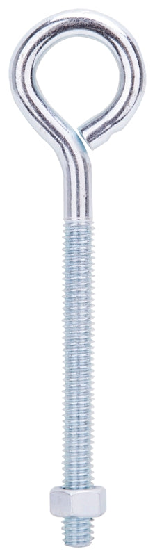 ProSource LR279 Eye Bolt, 7.8 mm Thread, Machine Thread, 3 in L Thread, 1-5/16 in Dia Eye, 222 lb Working Load, Steel, Pack of 10