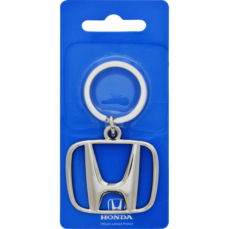 HILLMAN Honda Metal Silver Decorative Keychain, Pack of 3