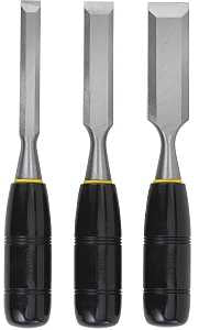 STANLEY 16-150 Series Chisel Set, 7-3/4 in L Dimensions, 3-Piece