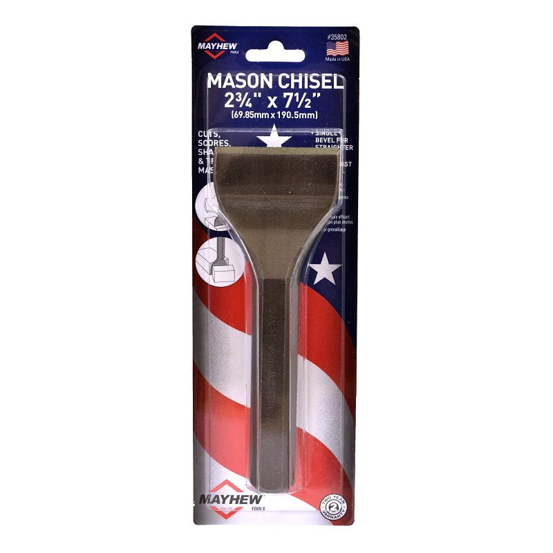Mayhew 35802 Mason Chisel, 2-3/4 in W Blade, 7-1/2 in OAL