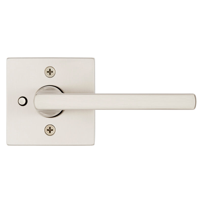 Kwikset Signature Series 155HFL SQT 15 Privacy Lever, Pushbutton Lock, Satin Nickel, Zinc, Residential, Reversible Hand