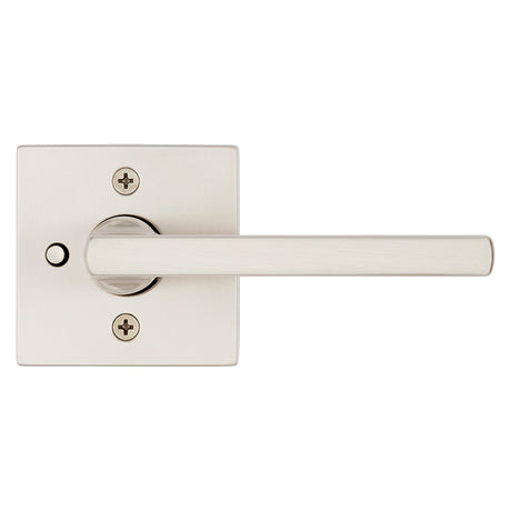 Kwikset Signature Series 155HFL SQT 15 Privacy Lever, Pushbutton Lock, Satin Nickel, Zinc, Residential, Reversible Hand