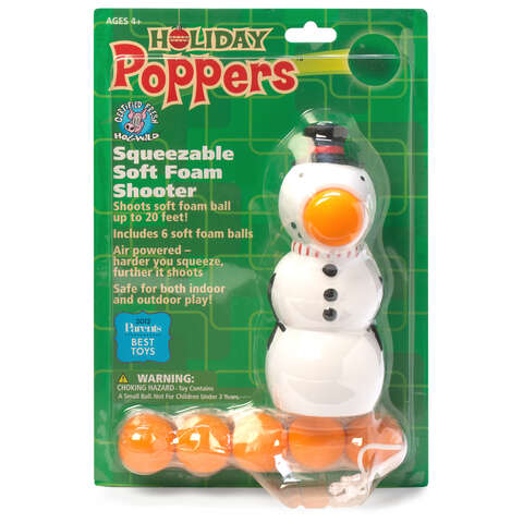 Hog Wild Snowman Popper Toy Multicolored 7 pc
