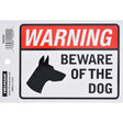 HILLMAN English White Beware Decal 4 in. H X 6 in. W, Pack of 6