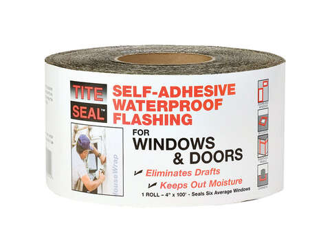Tite Seal 4 in. W X 100 ft. L Rubber Self-Adhesive Waterproof Flashing Silver