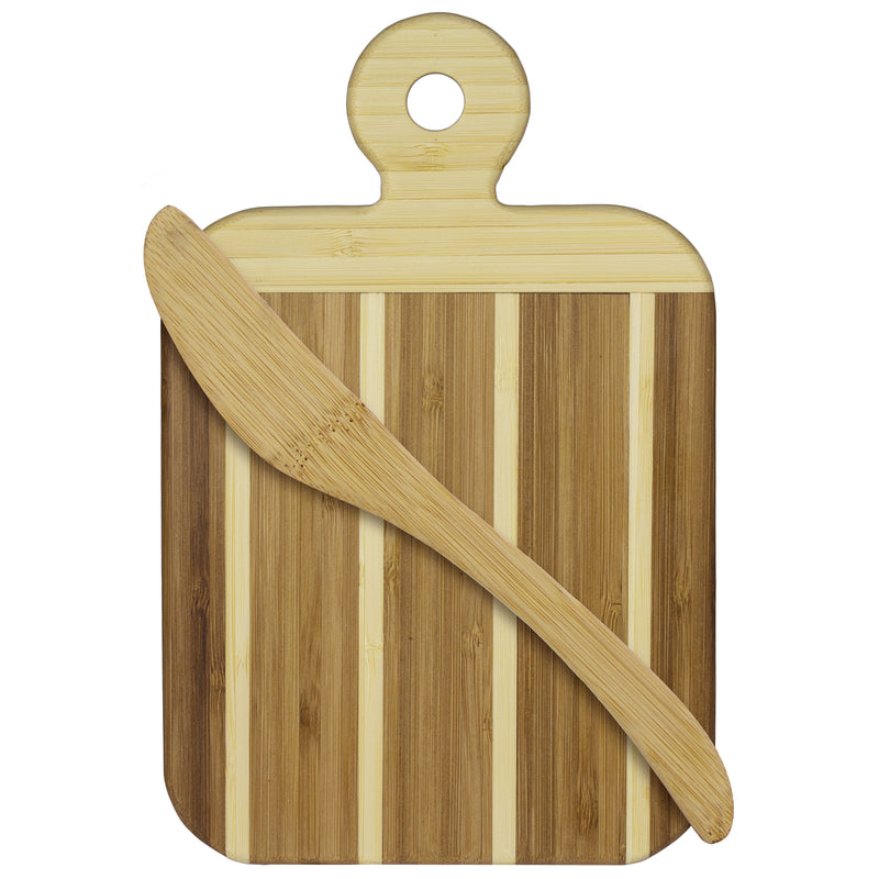 Totally Bamboo 9 in. L X 6 in. W X 0.5 in. Bamboo Striped Cutting Board Set, Pack of 12