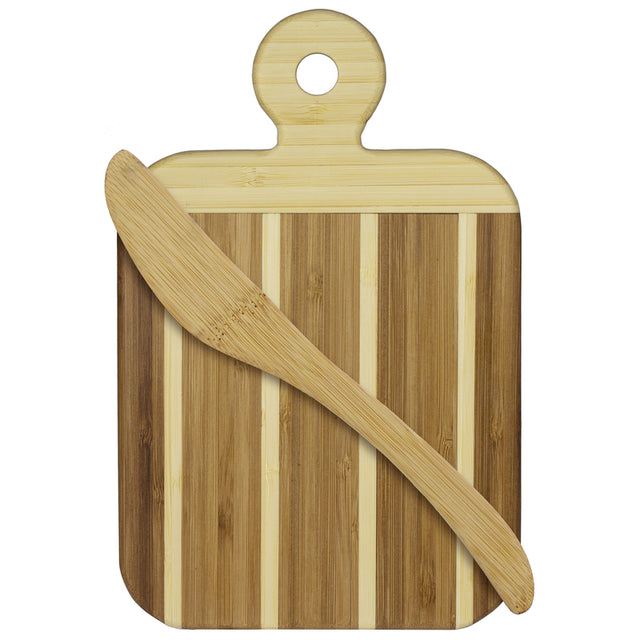Totally Bamboo 9 in. L X 6 in. W X 0.5 in. Bamboo Striped Cutting Board Set, Pack of 12