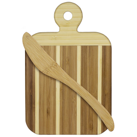 Totally Bamboo 9 in. L X 6 in. W X 0.5 in. Bamboo Striped Cutting Board Set, Pack of 12
