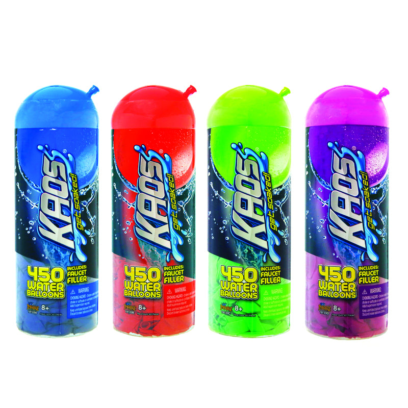 Kaos Water Balloons Faucet Filler 450 pc, Pack of 12