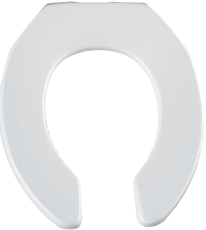 Bemis M955C-000 Toilet Seat, Round, Plastic, White, Sta-Tite Hinge