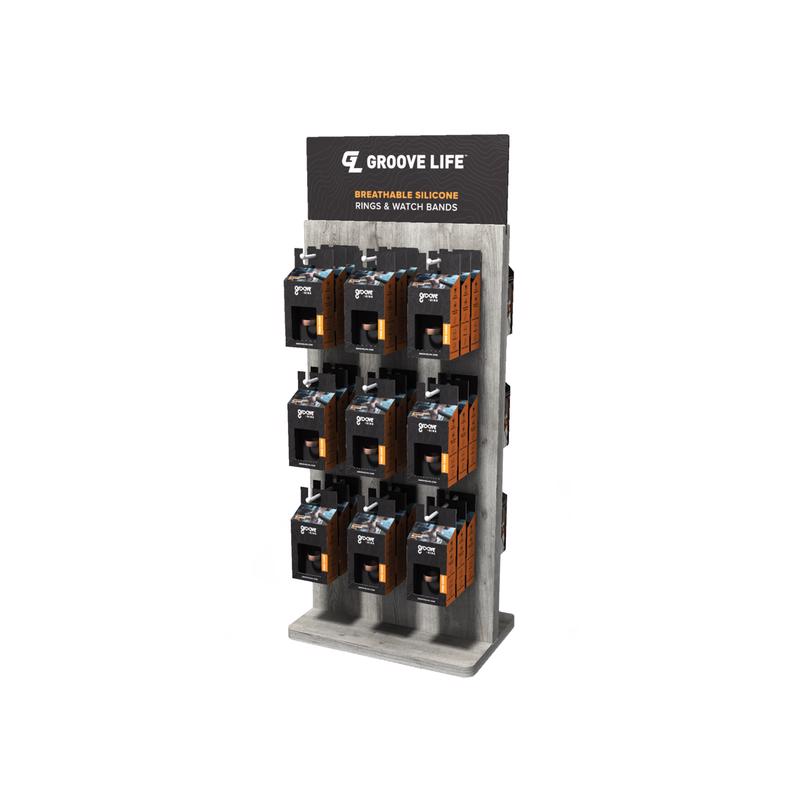 Groove Life Unisex Edge Round Black Ring Silicone Water Resistant Size 12