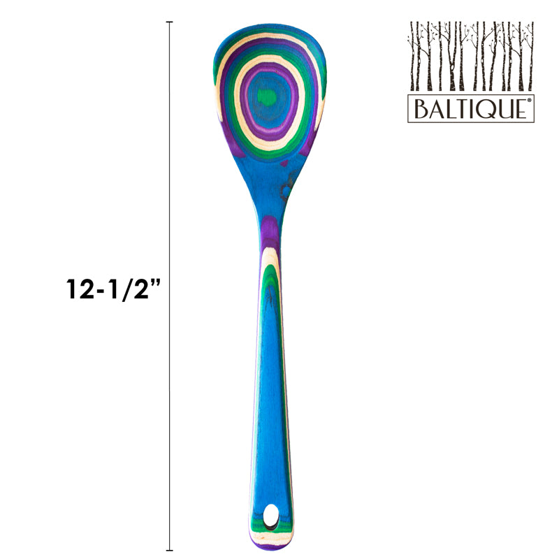 Totally Bamboo Baltique Multicolored Birch Wood Mixing Spoon, Pack of 12