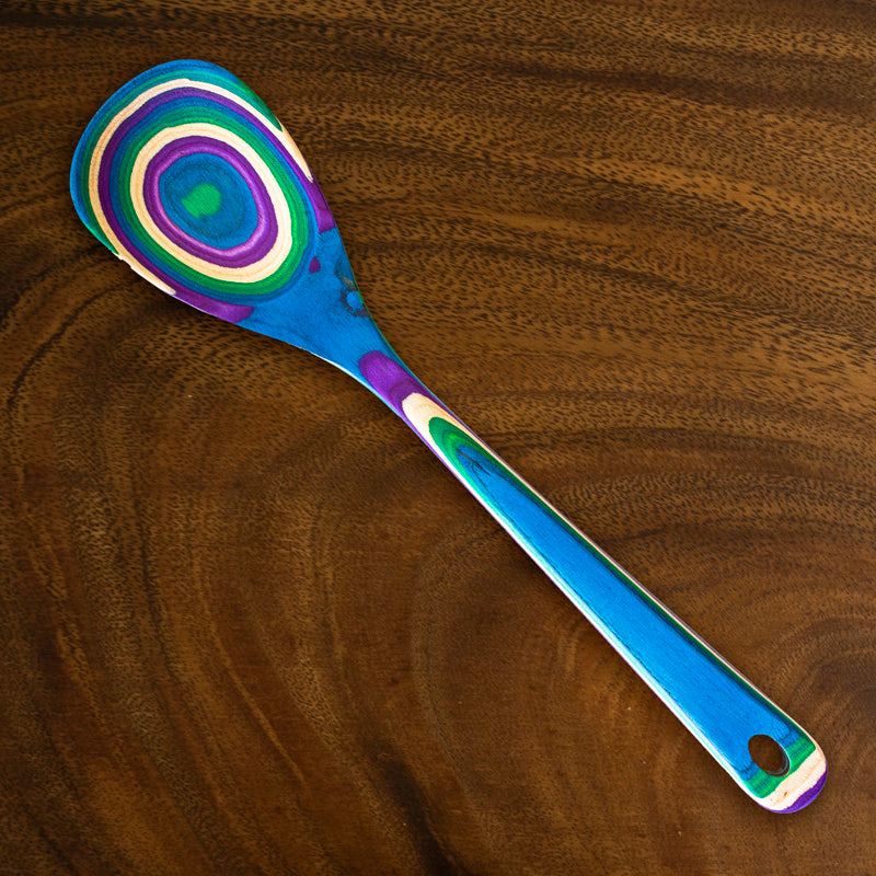 Totally Bamboo Baltique Multicolored Birch Wood Mixing Spoon, Pack of 12