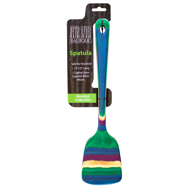 Totally Bamboo Baltique Multicolored Birch Wood Spatula, Pack of 12
