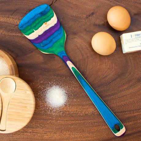 Totally Bamboo Baltique Multicolored Birch Wood Spatula, Pack of 12