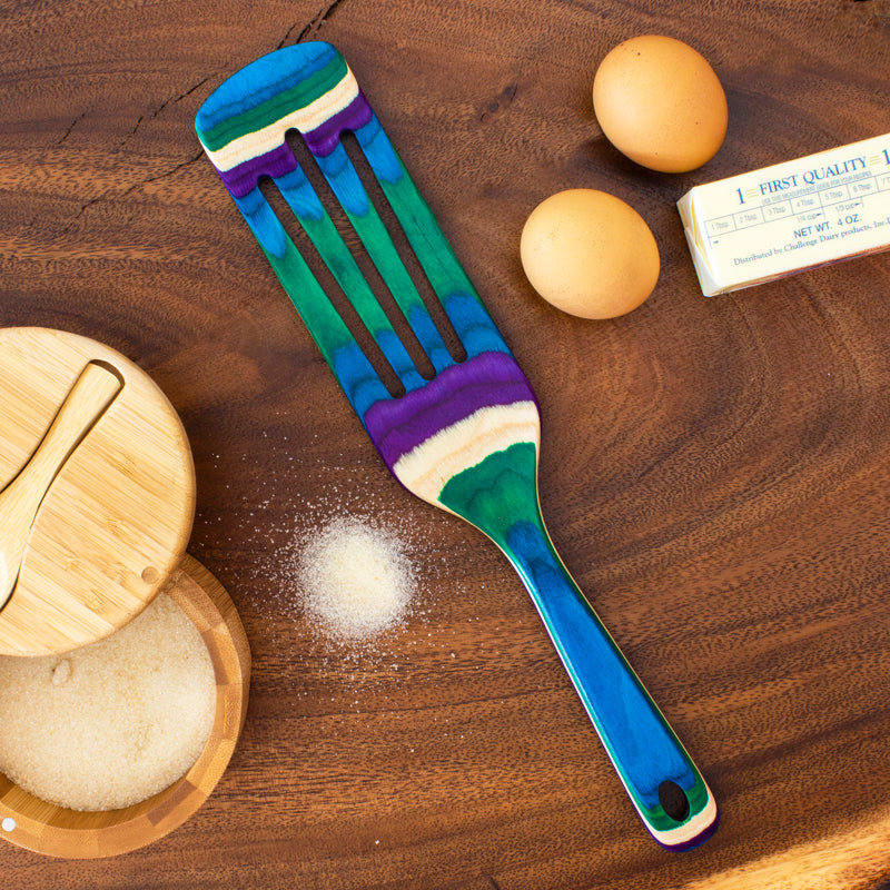 Totally Bamboo Baltique Multicolored Birch Wood Spurtle, Pack of 12