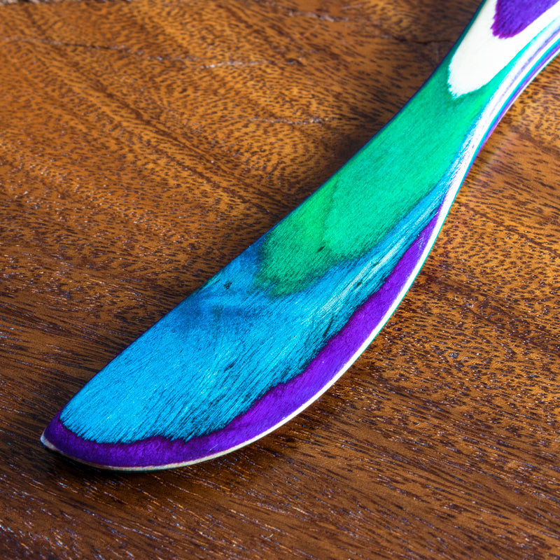 Totally Bamboo Baltique Multicolored Birch Wood Spreading Knife, Pack of 12