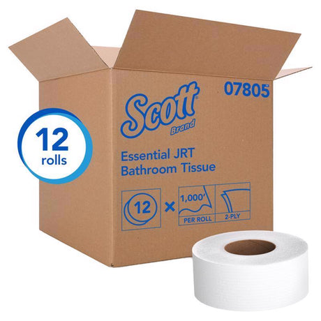 Scott Essential JRT Toilet Paper 12 Rolls 1000 ft.