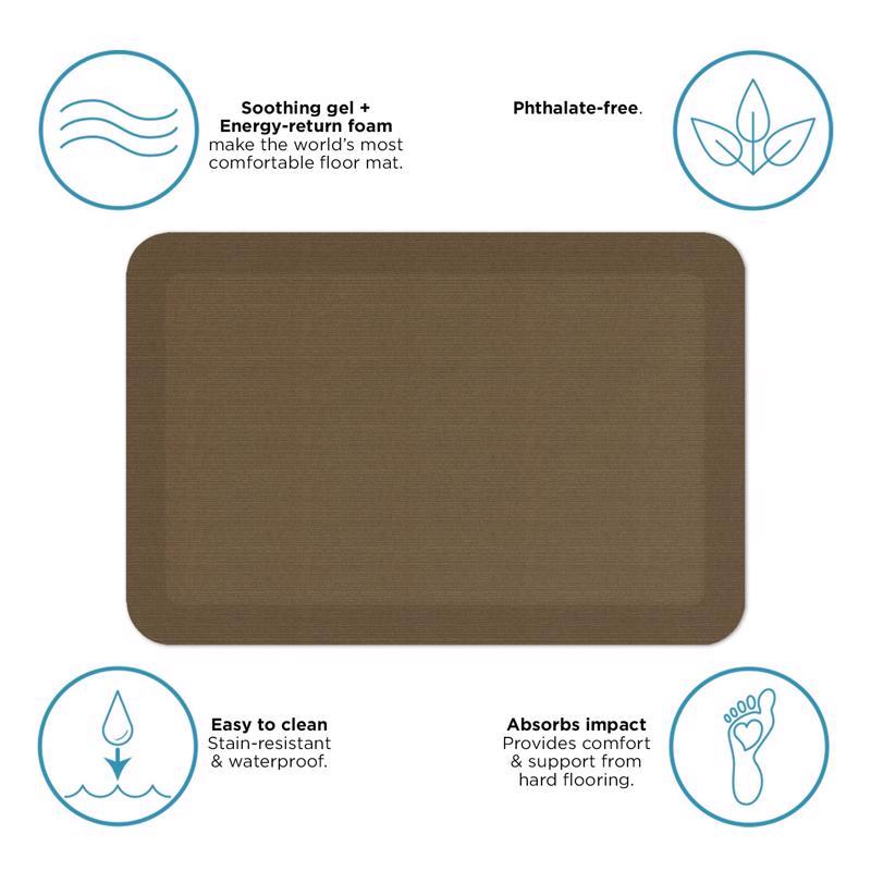 Gel Pro 20 in. W X 30 in. L Khaki Polyurethane Foam Anti-Fatigue Mat